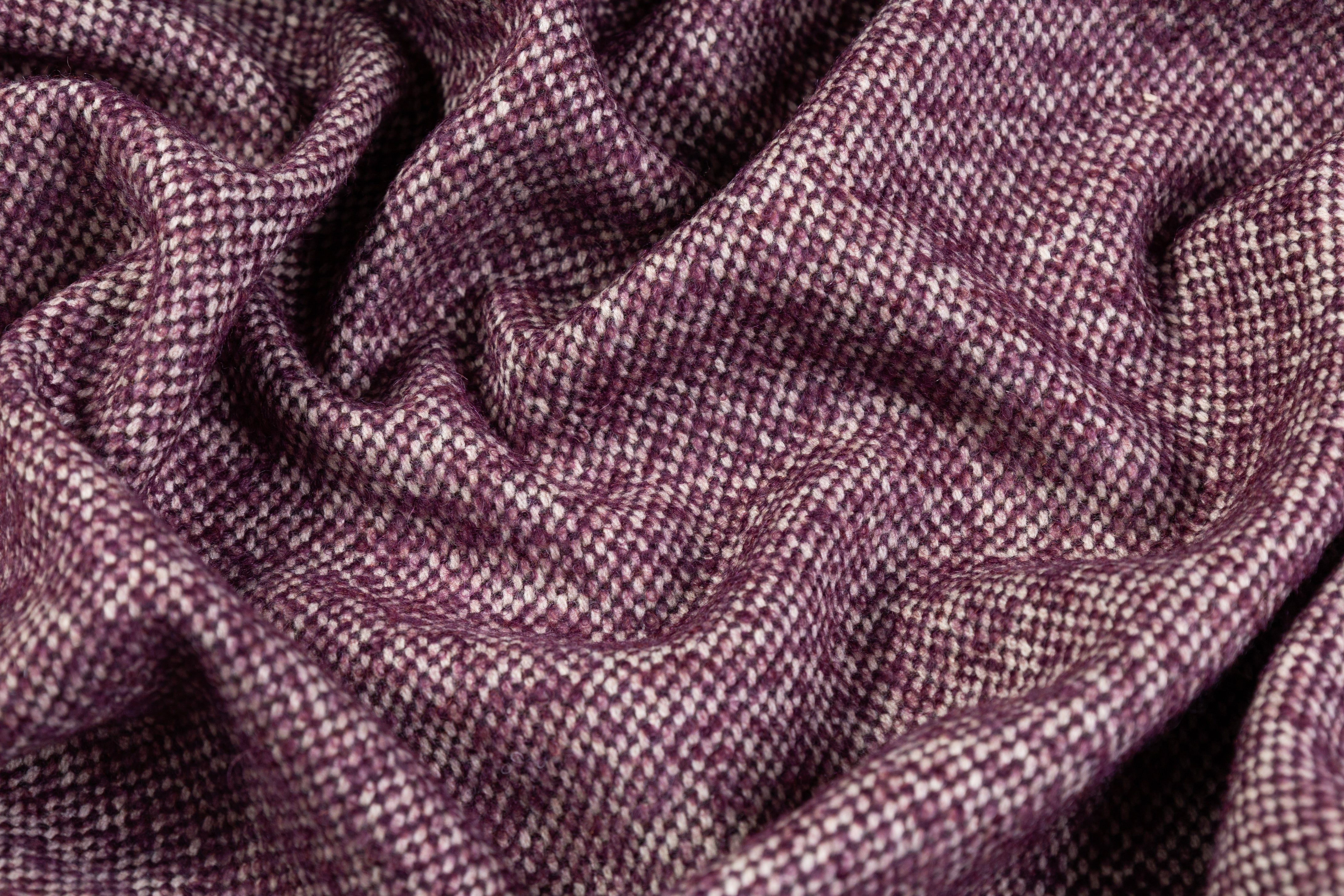 Loro Piana - Italian Wool Cashmere Tweed Coating - Plum
