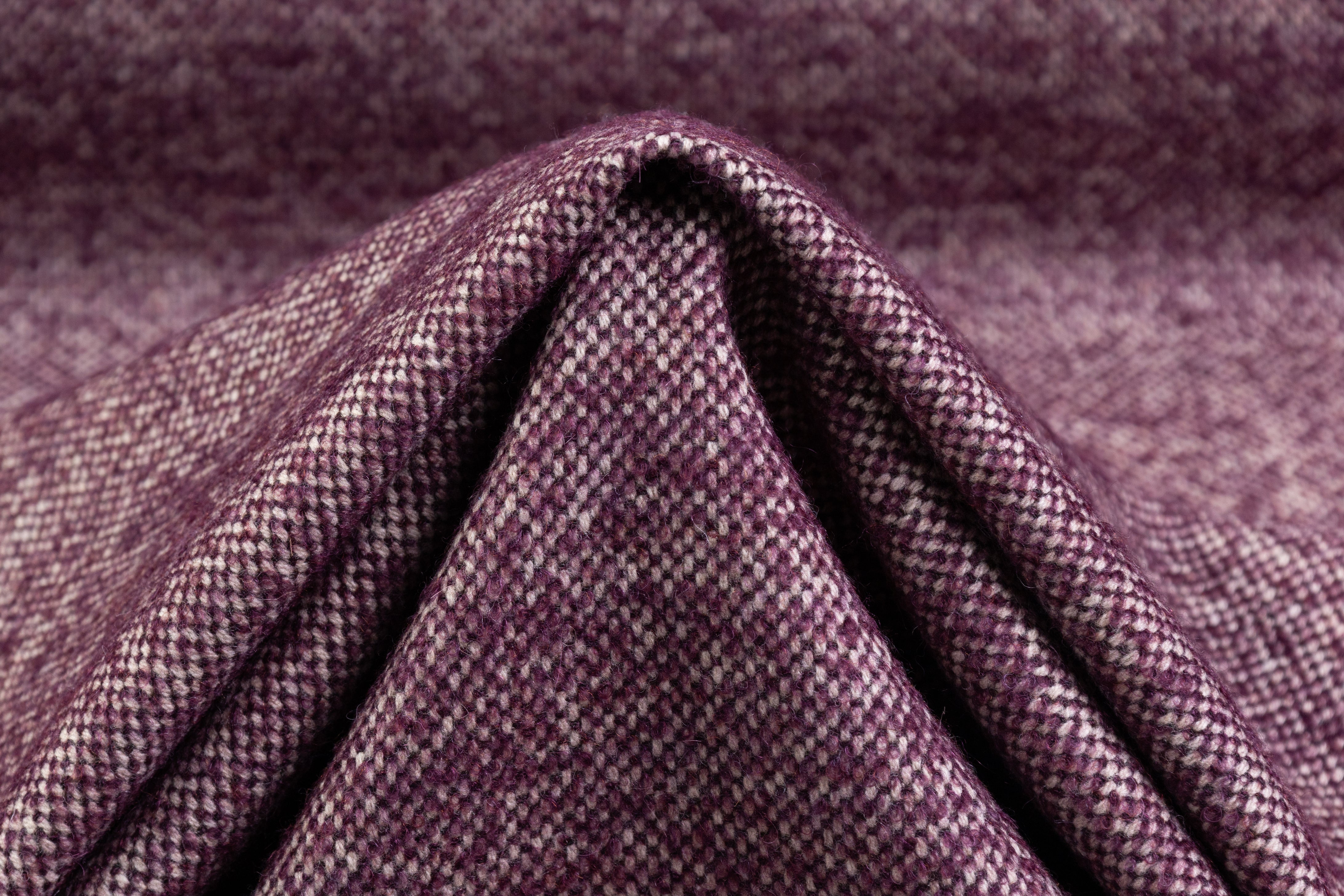 Loro Piana - Italian Wool Cashmere Tweed Coating - Plum