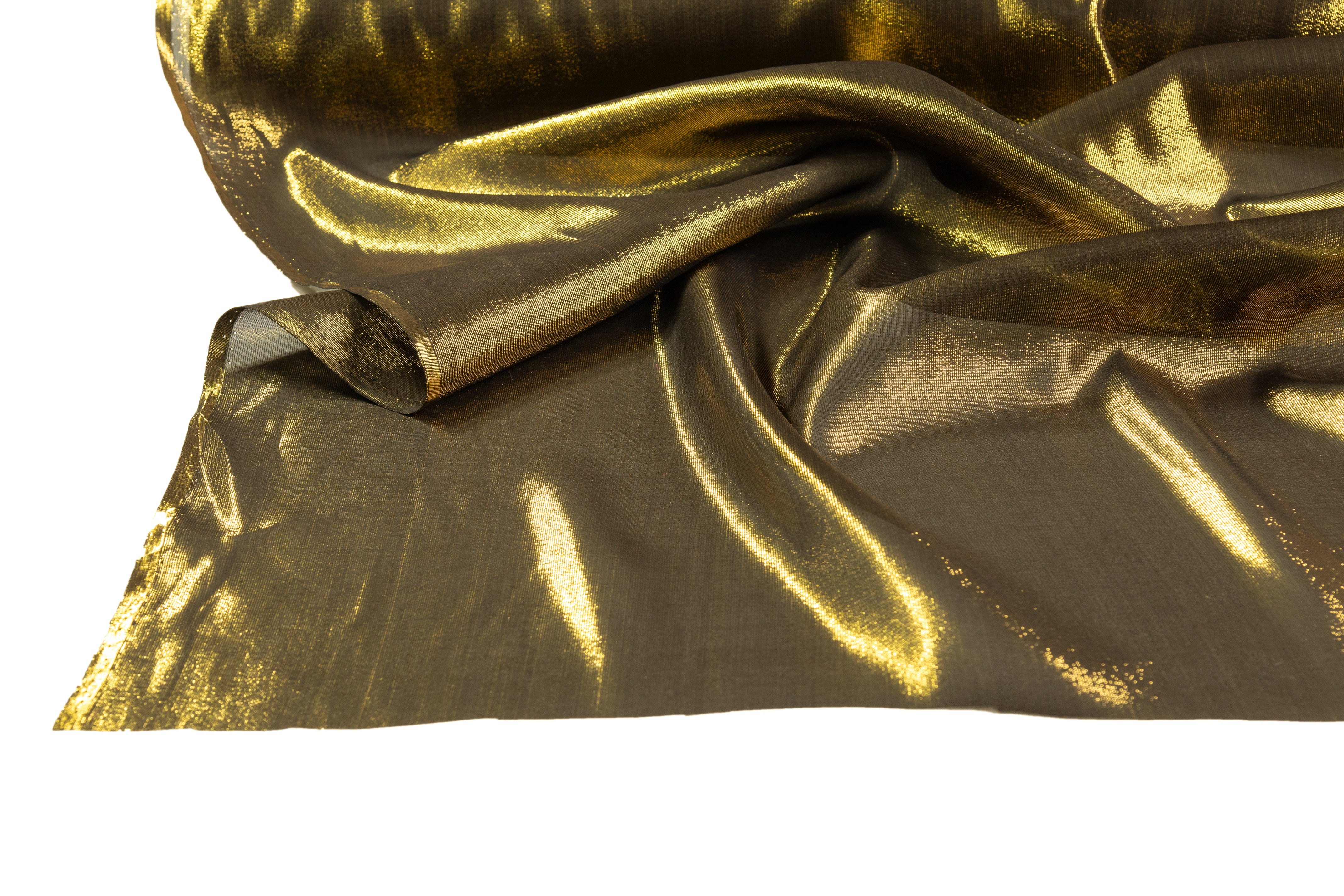 Silk Chiffon Lamé - Black / Gold