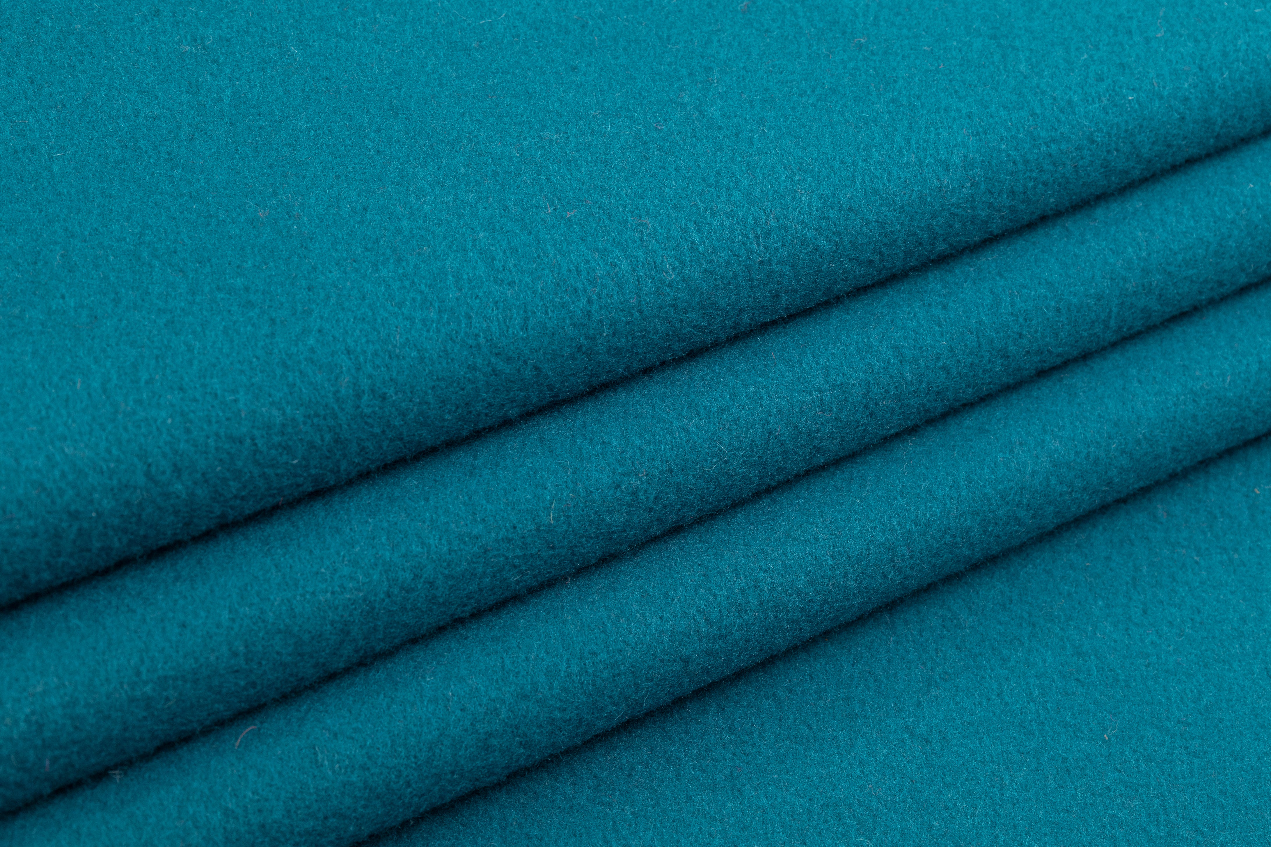 Double Faced Italian Wool Coating - Blue / Orange