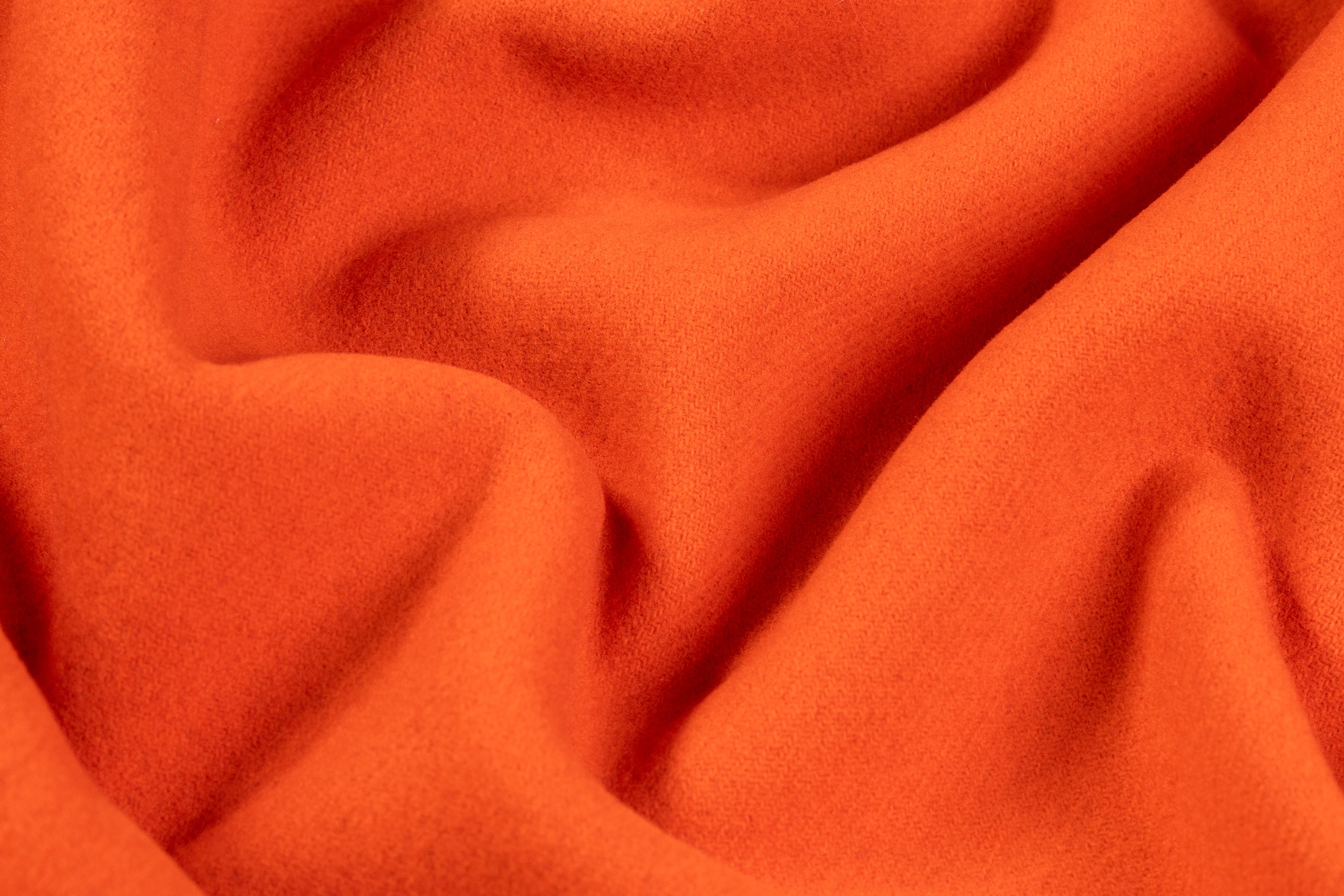Double Faced Italian Wool Coating - Blue / Orange