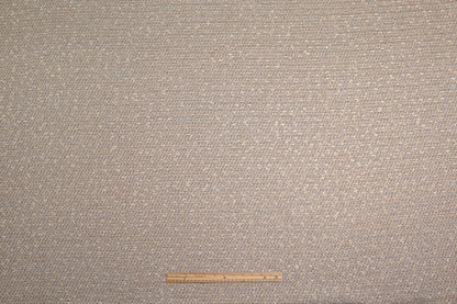 Metallic Italian Cotton Wool Blend Tweed - Taupe / Gray / Gold / Black