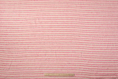 Metallic Italian Cotton Blend Tweed - Pink / White / Red / Gold
