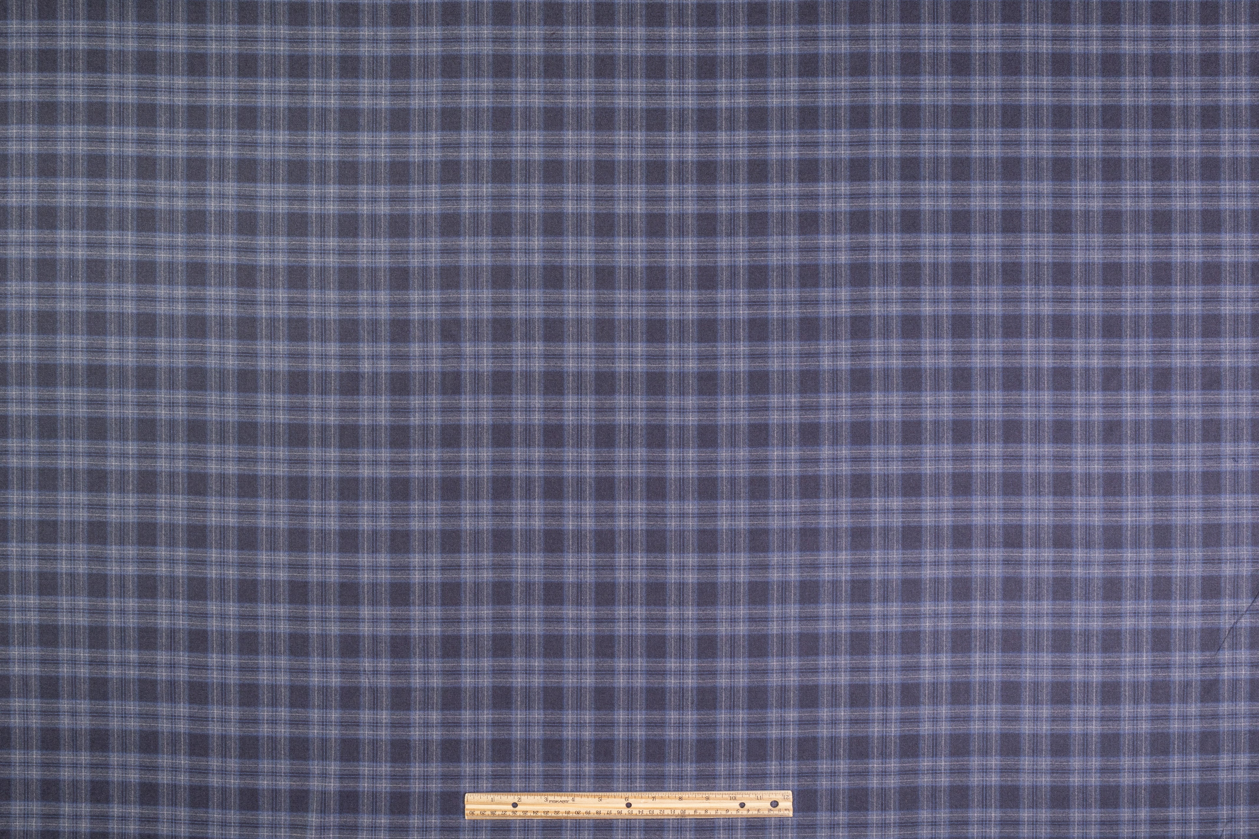 Cerruti - Oxygen 130's Italian Wool Suiting - Blue / Charcoal