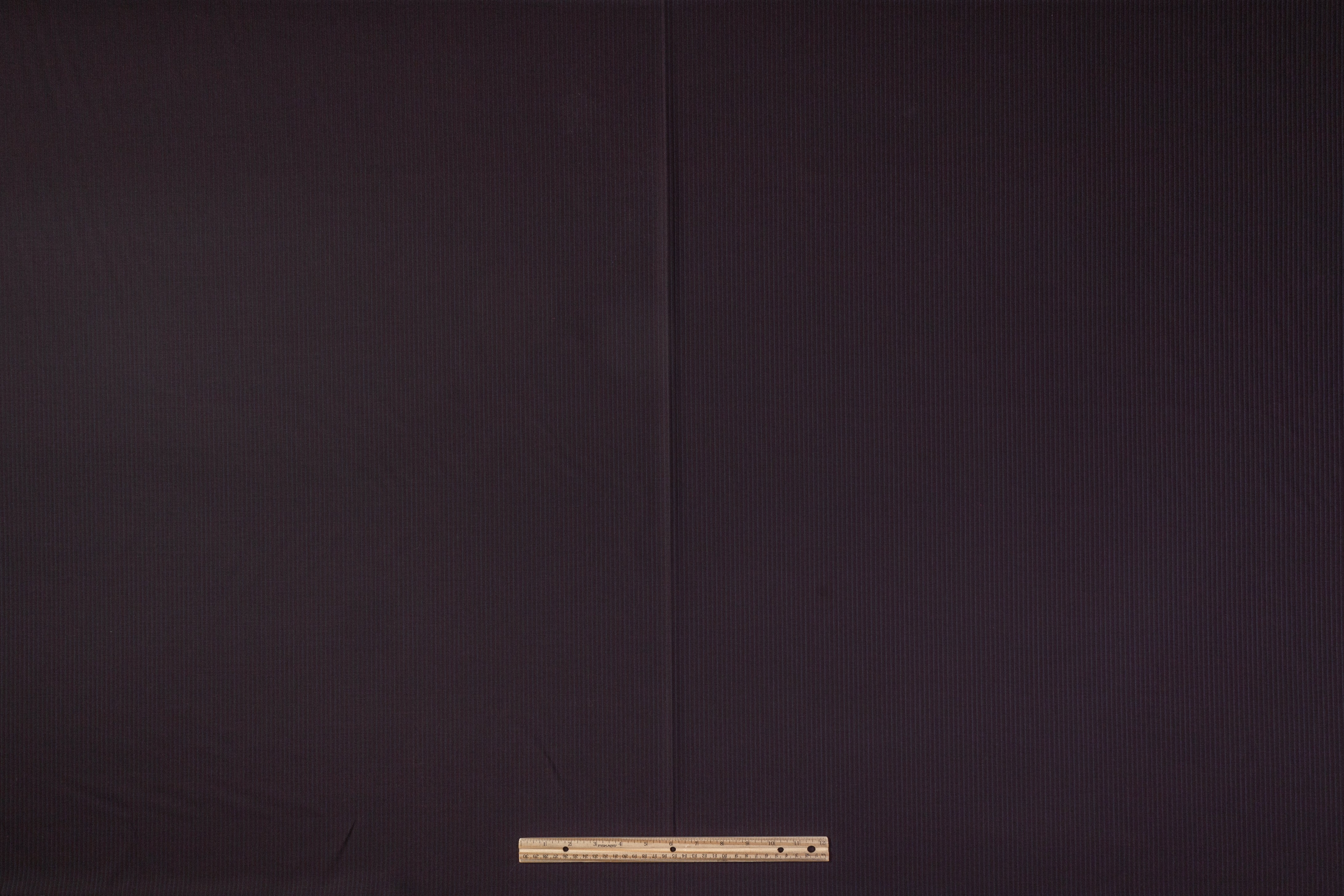 Striped Italian Wool Suiting - Burgundy / Charcoal