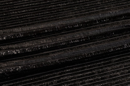 Metallic Striped Polyester Chiffon - Black