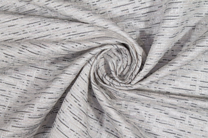 Metallic Poly Rayon Tweed - White and Gray