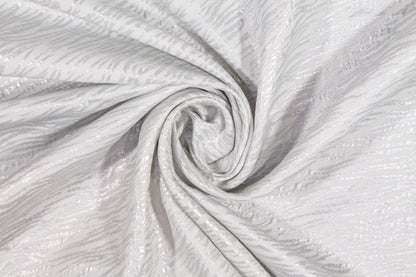 Zebra Design Metallic Jacquard - Silver and White