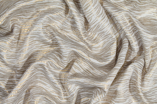 Zebra Design Metallic Jacquard - Gold