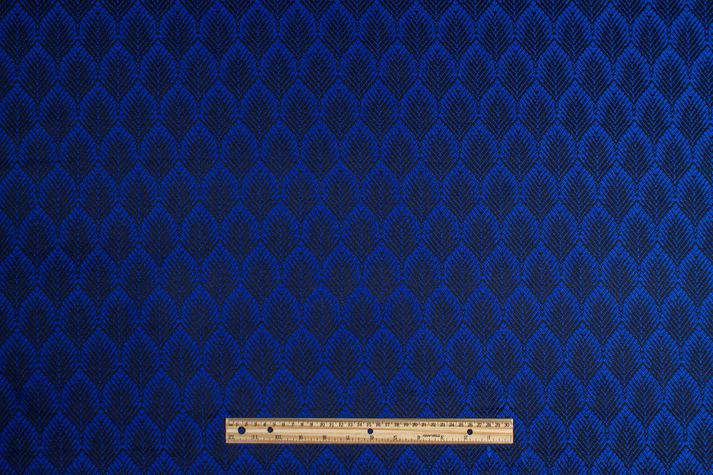 Abstract Brocade - Royal Blue and Black