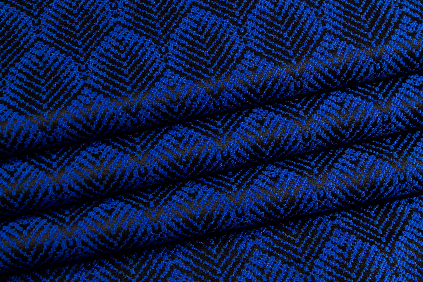 Abstract Brocade - Royal Blue and Black