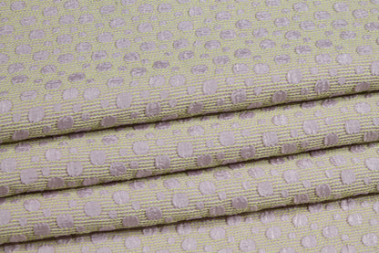 Polka Dot Brocade - Lilac and Chartreuse