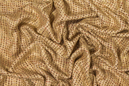 Silk and Linen Tweed - Khaki Brown