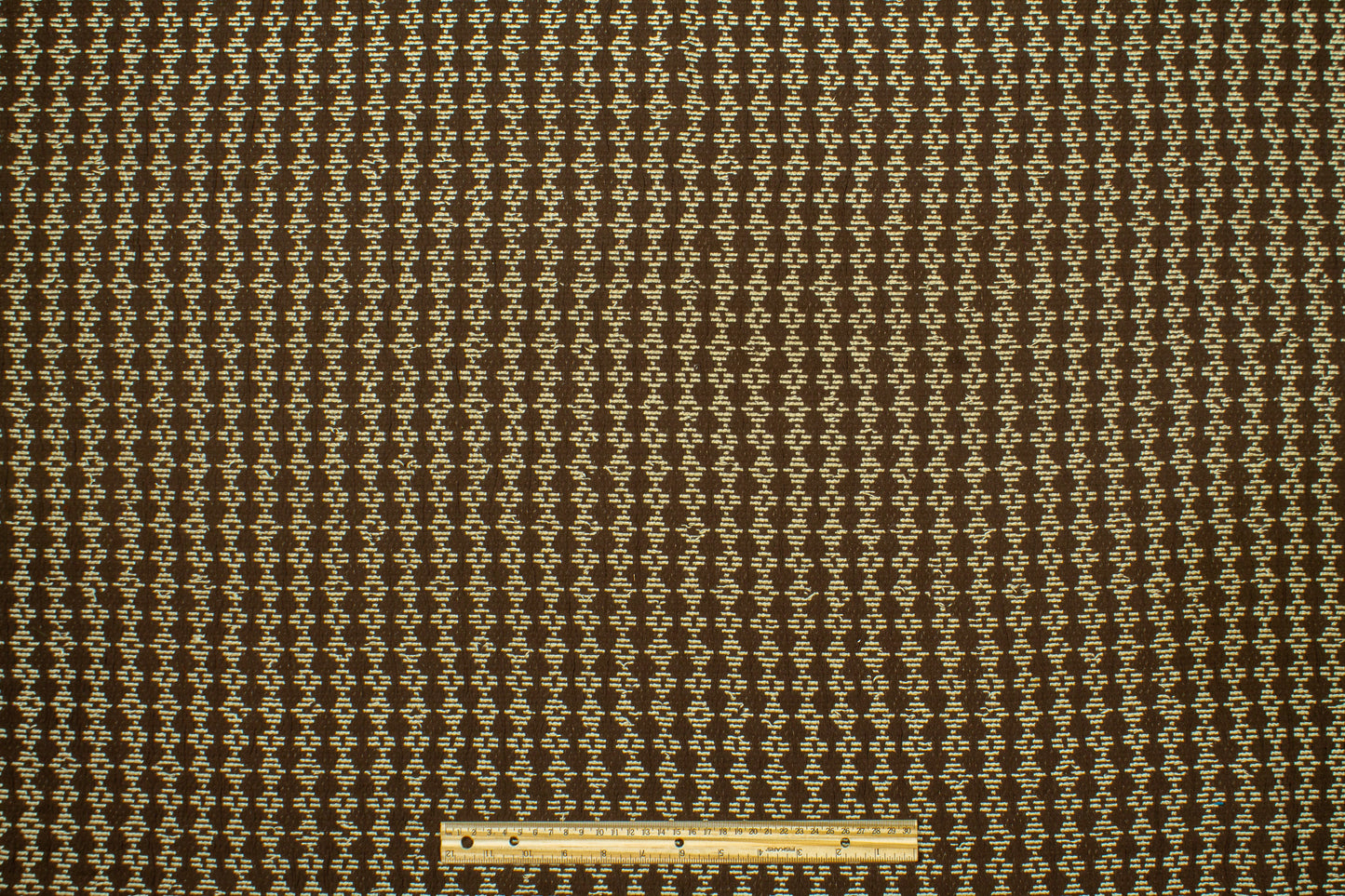 Crushed Brocade - Brown and Beige