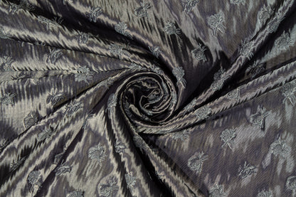 Bumblebee Design Metallic Brocade - Gray