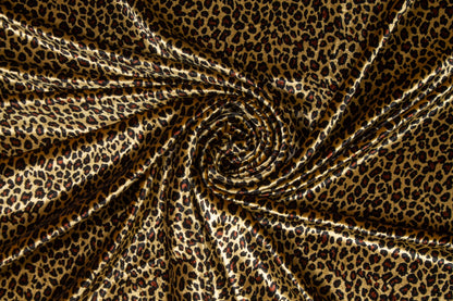 Leopard Print Silk Viscose Velvet