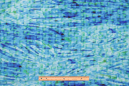 Abstract Printed Mikado - Blue / Green