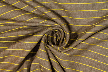 Striped Linen - Brown / Yellow
