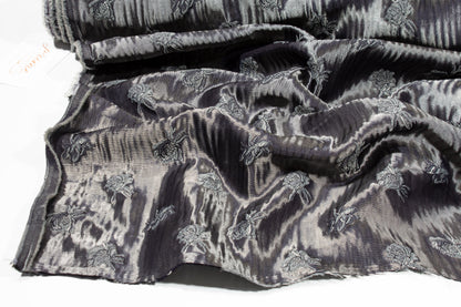 Bumblebee Design Metallic Brocade - Gray
