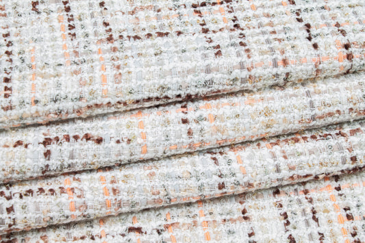 Cotton Tweed Boucle - White / Multicolor