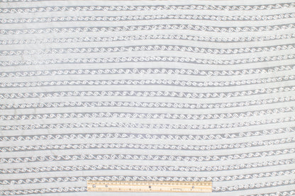 Embroidered Silk Viscose Organza - Ivory