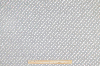 Embroidered Silk Viscose Organza  - Off White