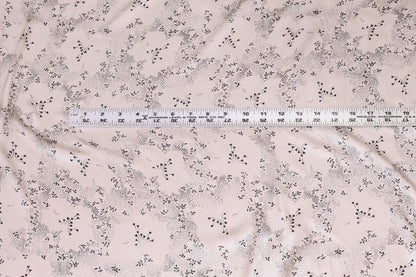 Printed Italian Silk Jacquard - Light Taupe / Black