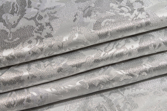 Abstract Metallic Brocade - Silver