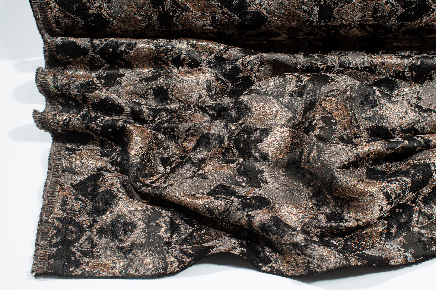 Abstract Metallic Brocade - Bronze and Black