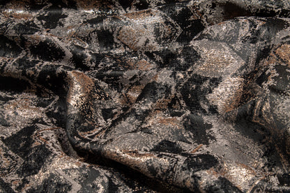 Abstract Metallic Brocade - Bronze and Black