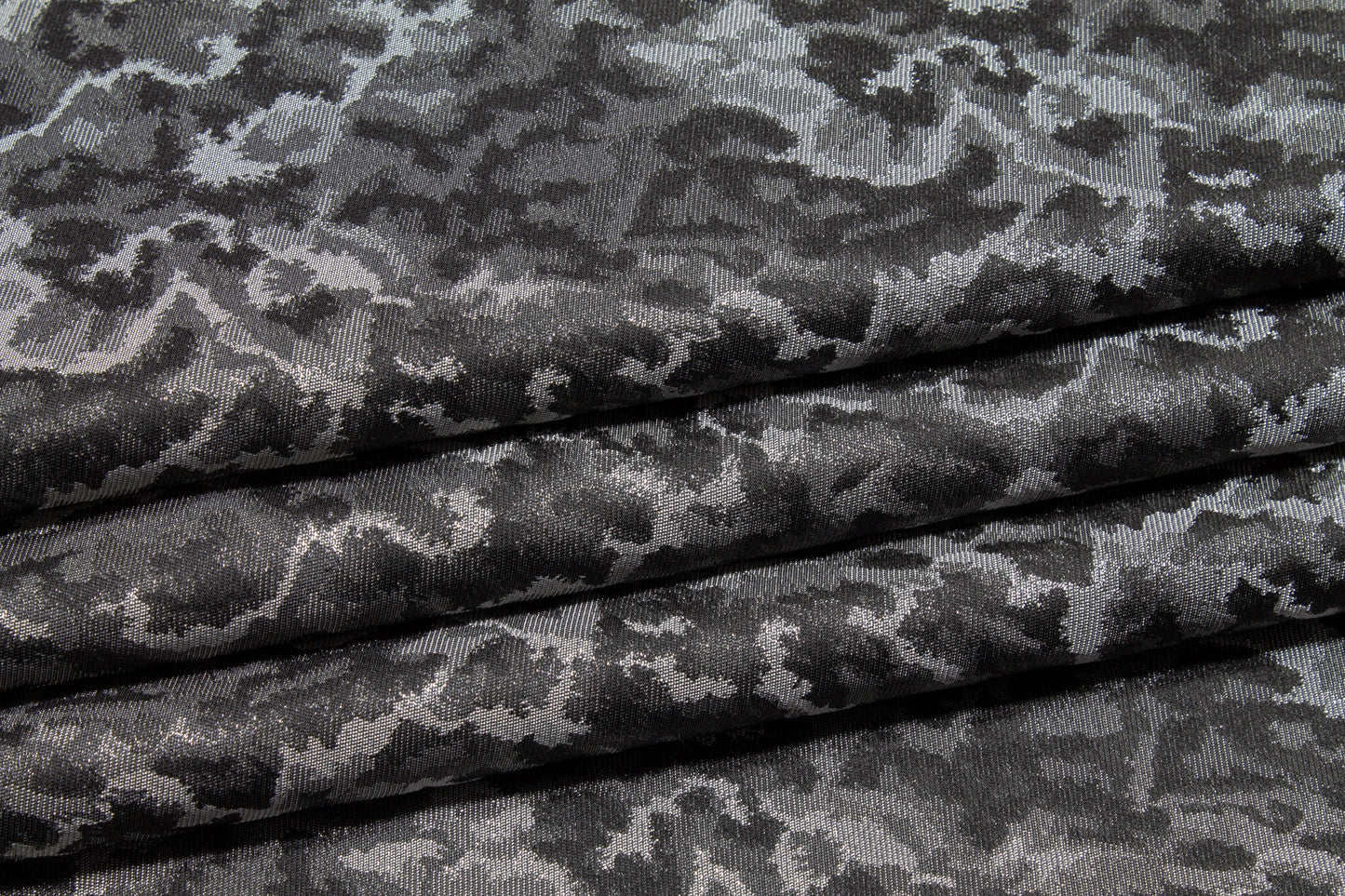 Abstract Metallic Brocade - Charcoal Gray