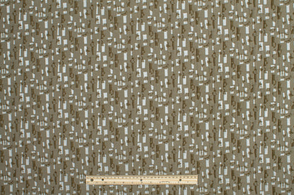 Abstract Crushed Metallic Brocade - Khaki
