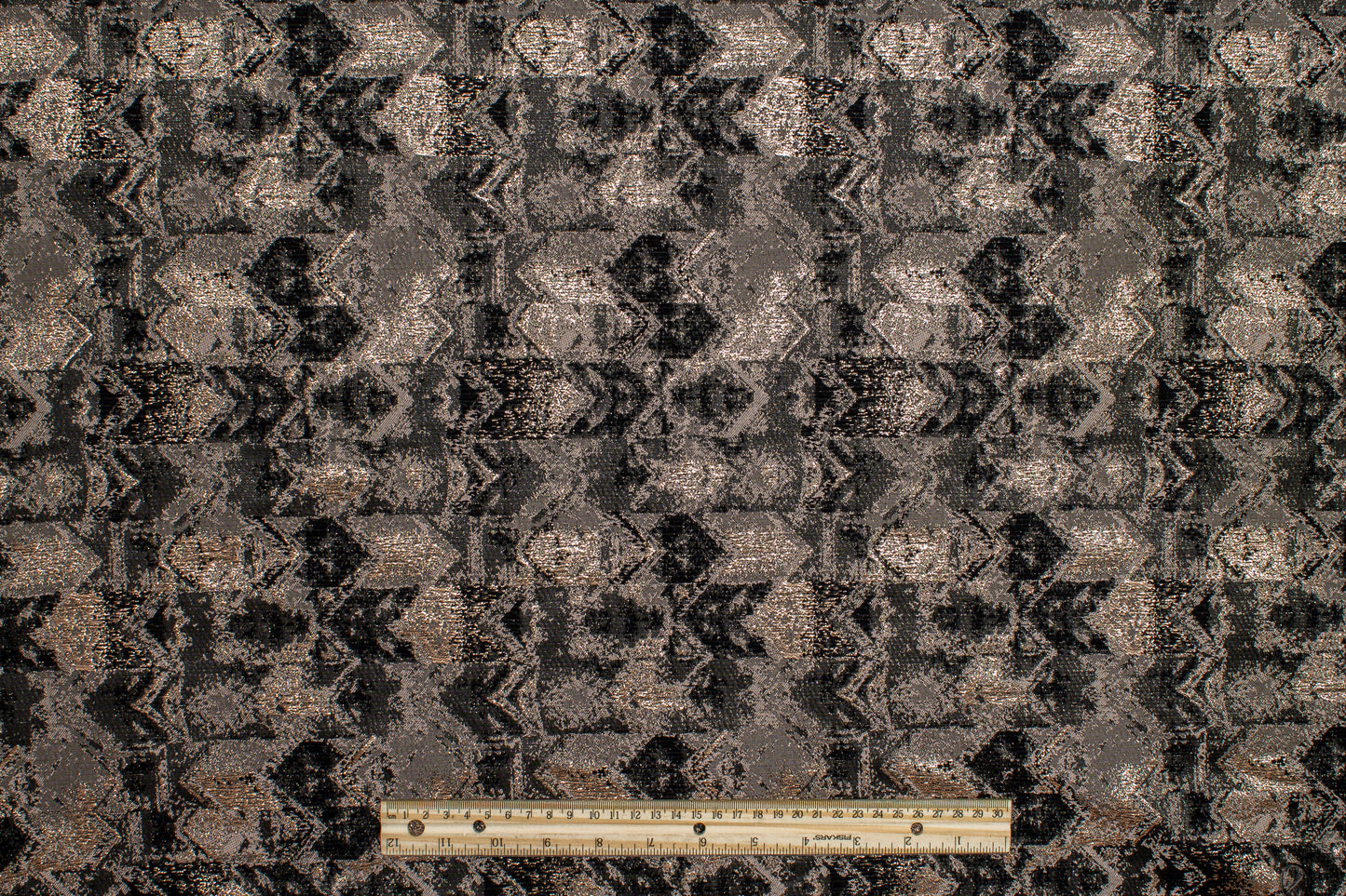 Abstract Metallic Brocade - Bronze and Black