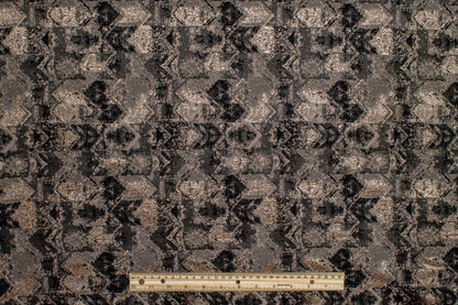 Abstract Metallic Brocade - Bronze and Black