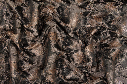 Abstract Metallic Brocade - Bronze and Black