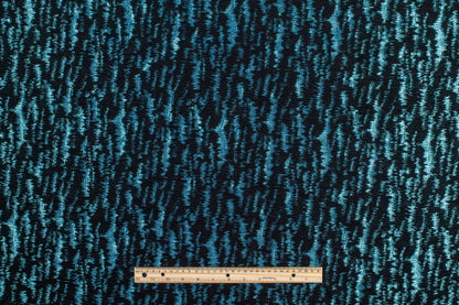 Static Metallic Brocade - Electric Blue and Black