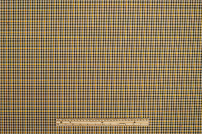 Checked Cotton Twill - Khaki Tan