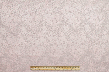 Abstract Metallic Brocade - Pink and Silver