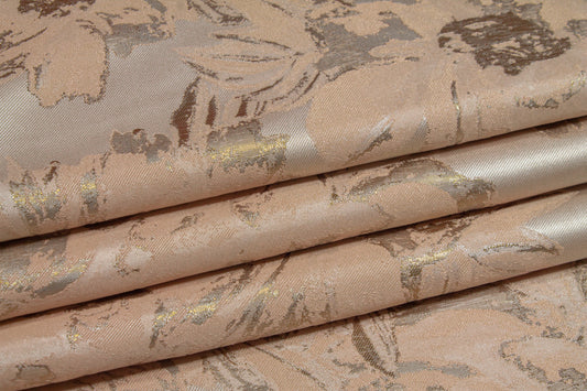 Floral Metallic Brocade - Blush, Gold, Beige