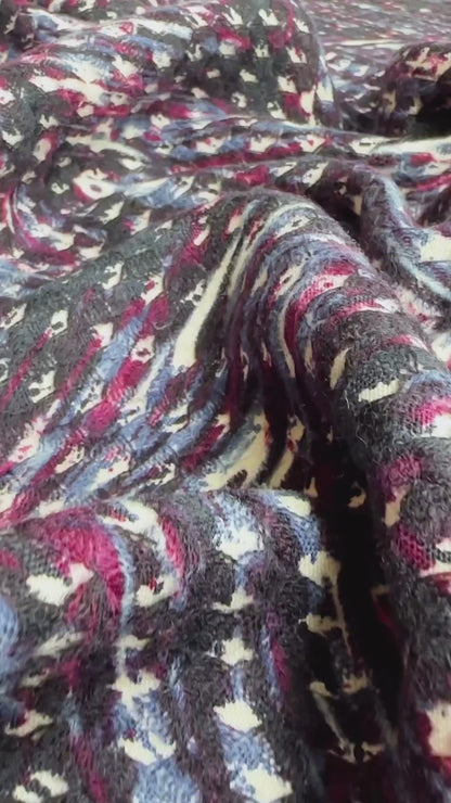 Blue and Purple Italian Wool