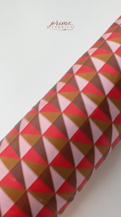 Geometric 4-Ply Silk - Orange / Brown / Blush