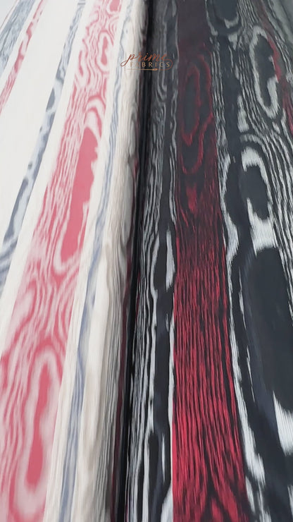 Abstract Striped Silk Blend Brocade - Black
