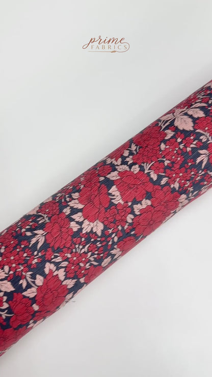 Emanuel Ungaro - Crinkled Silk Linen Blend - Red / Pink / Navy