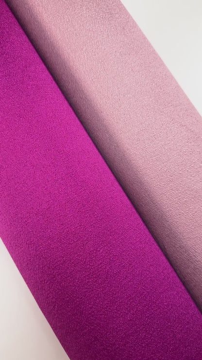 Double Faced Pebble Crepe - Mint / Dusty Rose