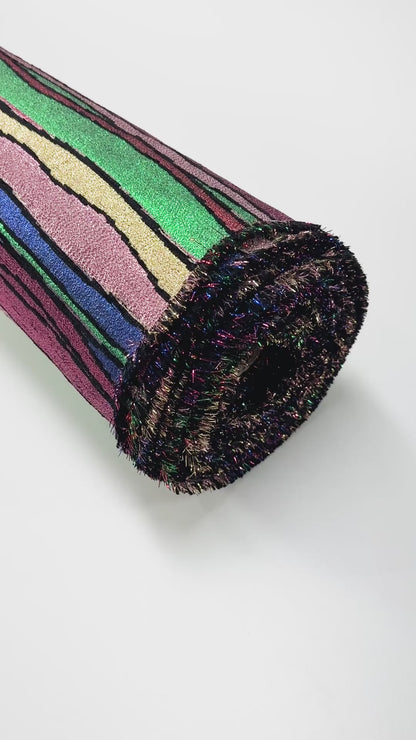 Metallic Italian Silk Blend Chenille Brocade - Multicolor