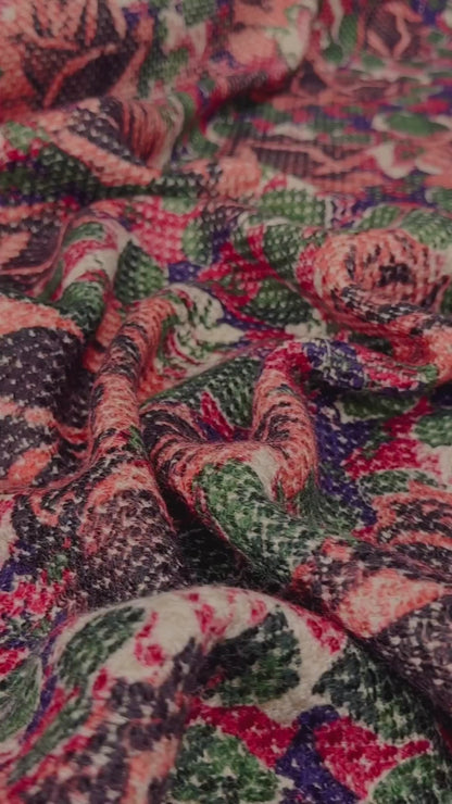 Multicolor Italian Wool Pique