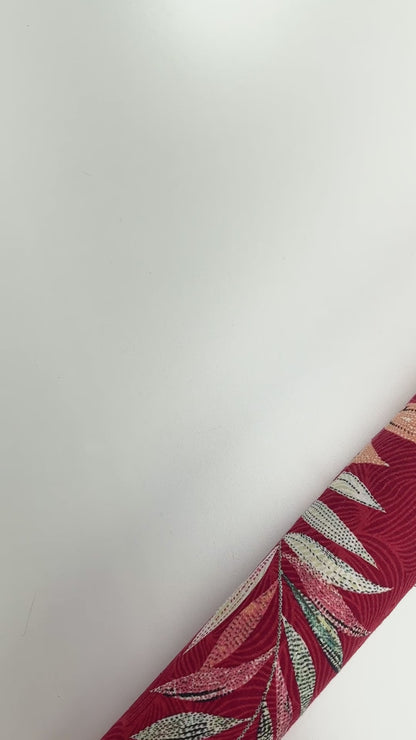 Khaki and Off White Damask Linen