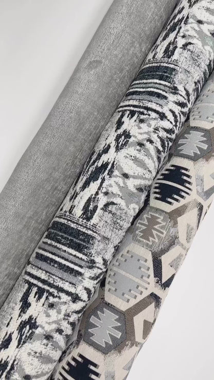 Gray Abstract Upholstery Chenille