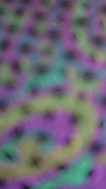 Iridescent Laminated Italian Silk Viscose Velvet - Multicolor
