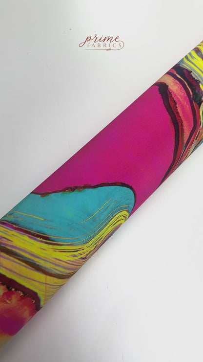 Abstract Italian 6-Ply Silk Crepe - Multicolor